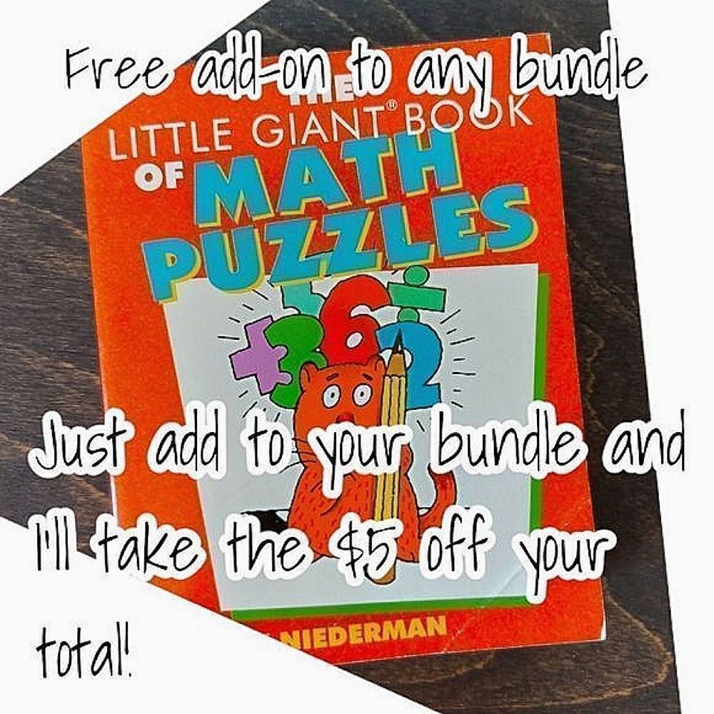 Vtg Kid's Book | Little Big Book of Math Puzzles